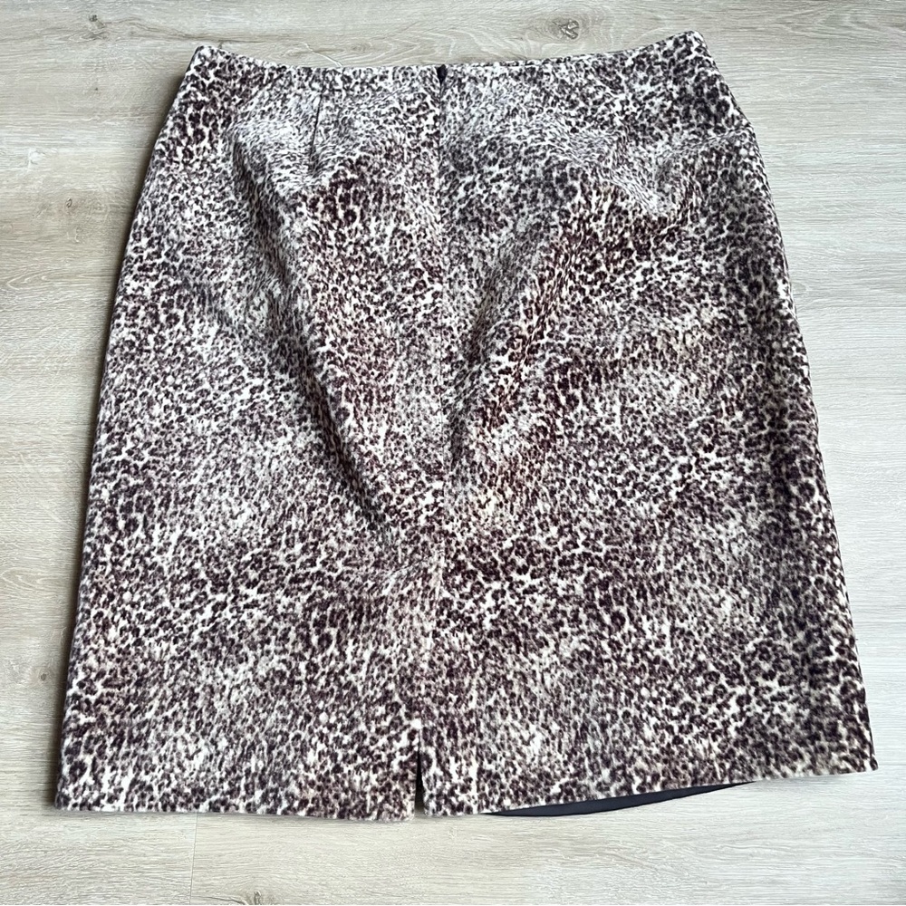 Talbots Velvet Cheetah Print Pencil Skirt Animal Print SZ 6 - Picture 7 of 8